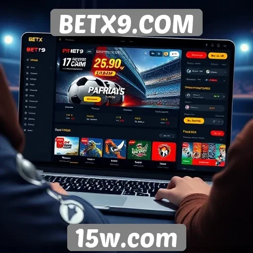 Interface do usuário do BETX9.COM em foco